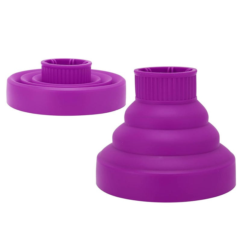woobles Universal Hair Diffuser, Collapsible Hair Dryer Diffuser Portable Travel Folding Hair Blow Dryer Diffuser Curly or Wavy Hair Styling Tool Hair Dryer Diffuser Nozzle for Hair Dryers(purple) - Image 5